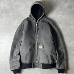 雰囲気系 00s Carhartt 中綿 キルティング ライナー ダック アクティブ ジャケット / 00年代 オールド カーハート パーカー オニキス ブラック ONX