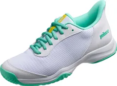 プリンス Prince テニス オールコート用シューズ DPS413 レディース 部活 クラブ トレーニング ハードコート クレーコート グラスサンド カーペット メッシュアッパー 新入部員  DPS413 374 ホワイト×エメラルド