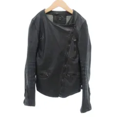 シシ sisii レザー ライダースジャケット 牛革 ヴィンテージ加工 XXS 黒 ブラック /UO