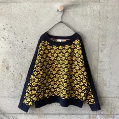 トミーヒルフィガー紺×黄柄コットンニット