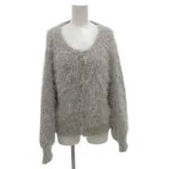 ロペピクニック ROPE Picnic ラメフェザーカーディガン ニット 38 グレー /FF