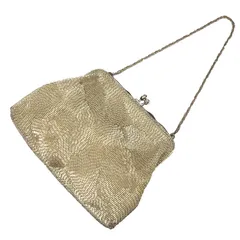 京やO263 和装バッグ 和洋兼用 ビーズバッグ ビーズ刺繍 高級着物バッグ アンティーク ビンテージ ハンドバッグ 総刺繍のビーズ細工 結婚式 成人式 着物用バッグ 正装用 礼装用 留袖 色留袖 振袖 訪問着 附下 色無地 小紋 紬 パーティバッグ