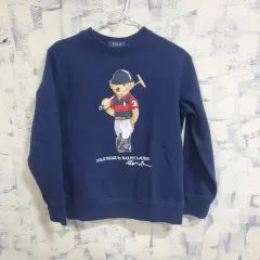 POLO RALPH LAUREN ポロラルフローレン キッズ 起毛 ポロベア スウェット ネイビー M