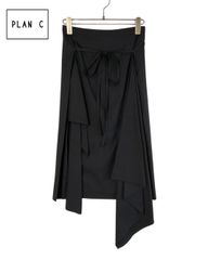 23SS 極美品✨PLAN C プリーツスカート バイカラー スリット ロング丈