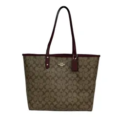 COACH(コーチ) トートバッグ シティ トート F36658 ベージュ×ボルドー レザー