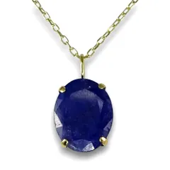 タンザナイト ペンダント ネックレス 18金（K18）トップ約2.5ct チェーンK10YG40cm小豆タイプ宝石鑑別書付