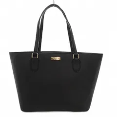ケイトスペード KATE SPADE トートバッグ 舟型 ロゴ レザー 本革 黒 ブラック /AE