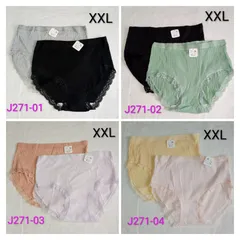 (J271)3L 2着 綿 コットン ショーツ レディース 下着まとめ売り XXLサイズ