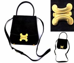 良品 レア 希少 CELINE セリーヌ トリオンフ スエード 2way