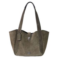 コーチ バッグ COACH スエード レザー ターンロック ハドリー ロゴ