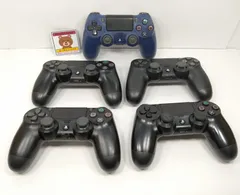 PS4 コントローラー 純正 まとめ5個 CUH-ZCT2J ブラック4個 ミッドナイトブルー1個 現状品 0130M