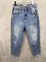 ZARA ザラ カットオフ加工 デニムパンツ size38/青 ■■レディース