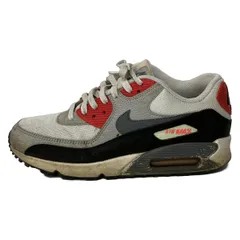 NIKE(ナイキ) スニーカー 27 メンズ エアーマックス 90 エッセンシャル 537384-108 白×グレー×レッド インソール取外し可