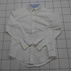 ◇ Θ トミー ヒルフィガー TOMMY HILFIGER ボタンダウンシャツ ホワイト系 メンズ M E  【1512100005742】