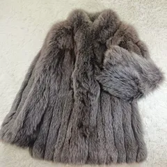 染めフォックス  SAGAFOX ファーコート フォックスコート リアルファー 貂 本毛皮 レディース アウター ミドルコート ハーフコート 狐 FOX ボリューム◎ ふかふか サガフォックス