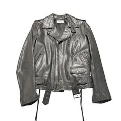 SAINT LAURENT PARIS サンローラン パリ 15AW L17 クラシック モーターサイクル ダブル ライダース ジャケット エディ期 397292 YC1AV size=42 XSサイズ レザージャケット 牛革 シルバー金具 メンズ