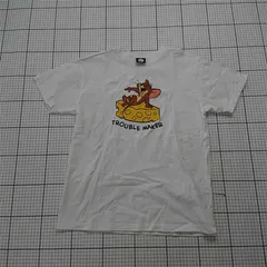◇ ⊂ トムとジェリー TOM and JERRY チーズプリントTシャツ ホワイト系 メンズ L E  【1512100000648】
