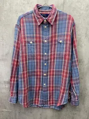 POLO RALPH LAUREN ポロ ラルフローレン チェック 長袖 ネルシャツ sizeM/赤ｘ青 ■◇メンズ