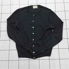 ◇ Θ ユナイテッドアローズ UNITED ARROWS クルーネックカーディガン ブラック系 レディース E  【1512100005957】