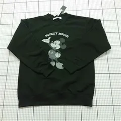◇ Θ ディズニー Disney ミッキーマウス スウェット ブラック系 レディース Lサイズ E  【1512100006343】