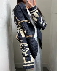 Polo ラルフローレン ウール カシミア ナバホパータン ノルディック ダッフルボタン ショールカーディガン