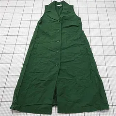 ◇ Θ ユニクロ×JWアンダーソン UNIQLO JW ANDERSON ノースリーブワンピース グリーン系 M レディース E  【1512100014355】