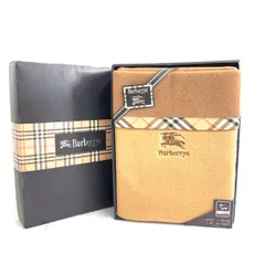 Burberry's バーバリーズ 純毛毛布 140×200 ホースロゴ刺繡/ノバチェック/ウール    ブラウン ユニセックス / 240001185755