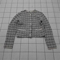 ◇ Θ ユニクロ UNIQLO ツイード調ノーカラージャケット Sサイズ レディース E  【1512100014430】