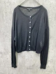 To b. by agnes b. トゥービーバイアニエスベー リネン ショート丈 シアー ニット カーディガン 薄手 sizeTU/黒 ■◇レディース