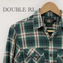 DOUBLE RL RALPH LAUREN ワークシャツ RN41381 長袖　チェック　シャツ XS グリーン  メンズ ファッション _219023