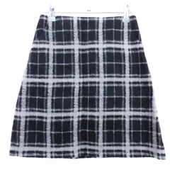 ロペピクニック ROPE Picnic 台形スカート ミニ バックファスナー チェック 36 黒 ブラック ボトムス /T2