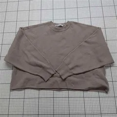 ◇ Θ ザラ ZARA クルーネックニットプルオーバー ベージュ系 Lサイズ レディース E  【1512220018066】
