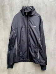 FILA フィラ フルジップ 裏フリース ジャケット sizeM/黒  ■◇メンズ
