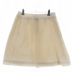 プロポーション ボディドレッシング PROPORTION BODY DRESSING 台形スカート ミニ タック バックファスナー ウール 総柄 3 ベージュ ボトムス /T2