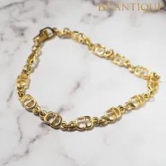【Chrisutian Dior】 ディオール CD GP ロゴ ブレスレット USED レディース アクセサリー