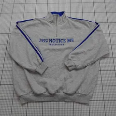 ◇ Θ ウィゴー WEGO 1992 NOTICE ME ハーフジップスウェット グレー系 Fサイズ レディース E  【1512220021424】