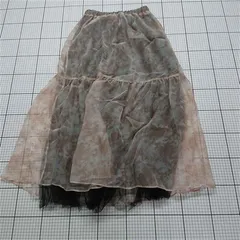 ◇ Θ ローリーズファーム LOWRYS FARM チュール切替ロングスカート Fサイズ レディース E  【1512220020380】