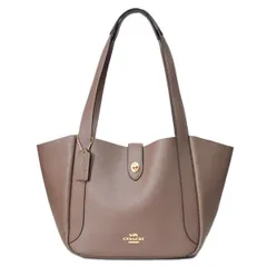 コーチ バッグ COACH レザー ターンロック ハドリー ロゴ トートバッグ ダークストーン CAL17