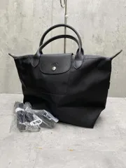 美品 LONGCHAMP ロンシャン L1515HSR001 フランス製 ル プリアージュ エナジー L トップハンドル バッグ /黒 ■■◎レディース