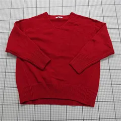 ◇ Θ グローバルワーク GLOBAL WORK Vネックニットセーター レッド系 L メンズ E  【1512220022308】