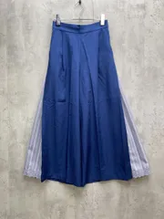 新品 axes femme アクシーズファム ストライプ 切替 ワイド パンツ sizeF/ネイビー ■◆レディース