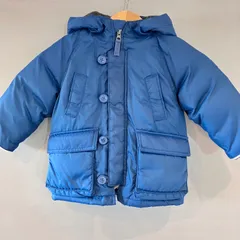 baby GAP ベビーギャップ ダウンジャケット フーディージャケット 裏フリース ヘビーアウター ブルー 青 12-18month 80cm