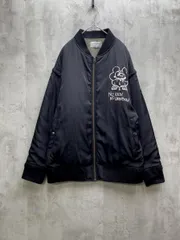 niko and... × KEM 2WAY MA-1 ベスト ジャケット ペイズリー プリント 中綿 スカジャン sizeM/黒 ◆■メンズ