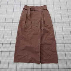 ◇ Θ ユナイテッドアローズ グリーンレーベルリラクシング ベルト付きタイトスカート ブラウン系 レディース E  【1512220025316】