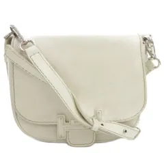 トッズ TOD'S Double T ショルダーバッグ クロスボディ 斜め掛け レザー 白 ホワイト /FF