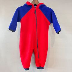 L.L.Bean エルエルビーン くま耳 フリース ジャンプスーツ 80 古着 