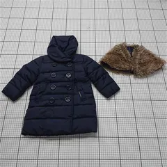 ◇ ⊇ ラゲッドワークス RUGGED WORKS ダウンコート ファー付き ネイビー系 90 キッズ E 【1512220026443】