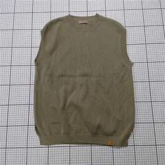 ◇ Θ ビームスライツ BEAMS LIGHTS コットンニットベスト カーキ系 M メンズ E  【1512220025392】