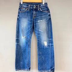 00's Levi's リーバイス 505 ストレートデニムパンツ ダメージジーンズ Gパン インディゴブルー 濃紺 Kids Junior キッズ ジュニア サイズ 120cm