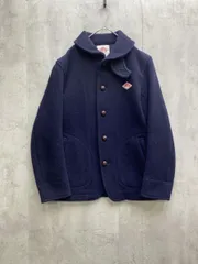 DANTON ダントン ウールモッサジャケット 牛革釦 ピーコート size38/ネイビー ◆■レディース
